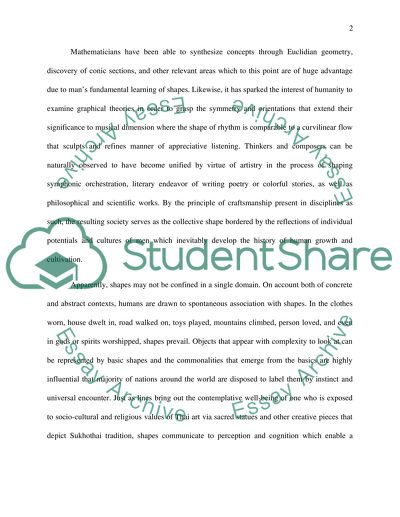 Relationship between Shapes, i.e. line towards Wellbeing