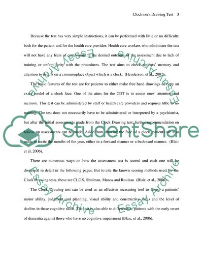 Clock Drawing Test for Cognitive Screening