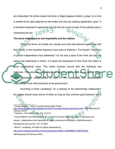 Importance of Having an Impartial and Independent Judiciary