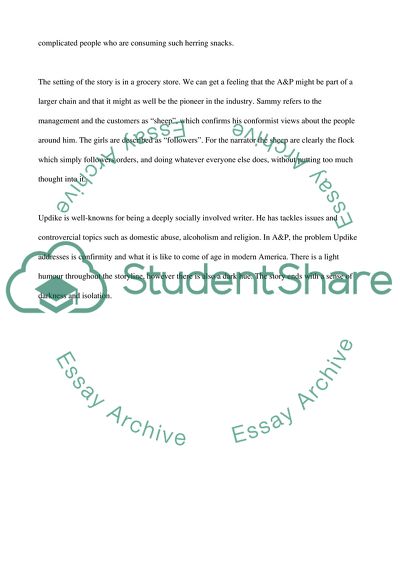 Analysis of A&P by John Updike