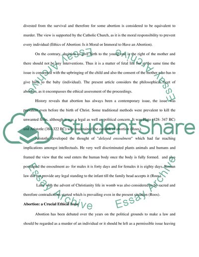 Abortion opposing view