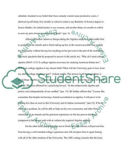 Petition to waive the university mathematics requirement