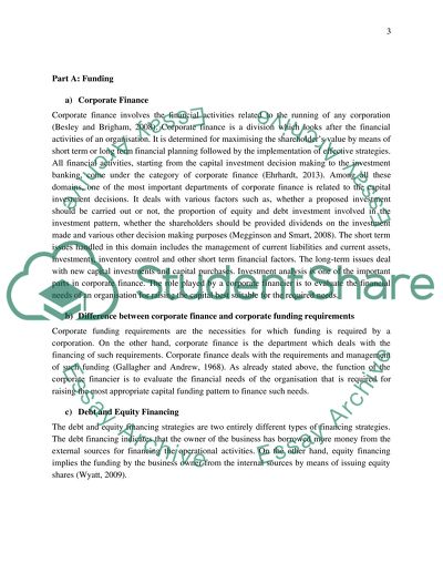 Finance Management for Business - Kingfisher Plc