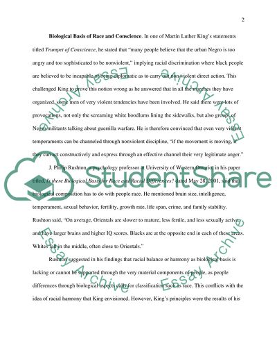 Racial Harmony According to Martin Luther King