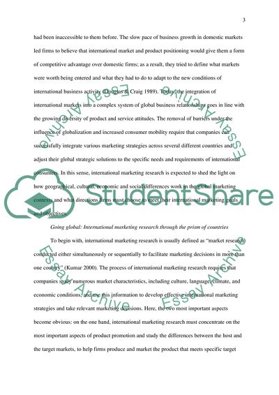 International and Strategic Marketing