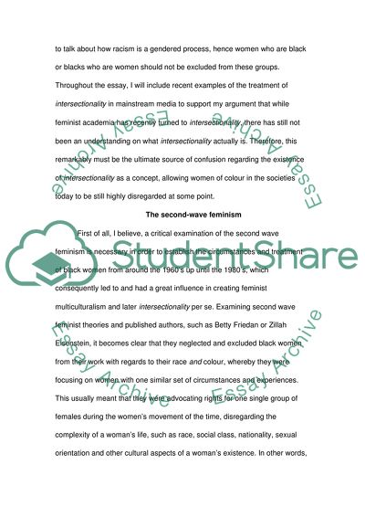 The Recent Turn to Intersectionality In Feminist Theory