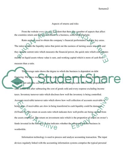 Financial and Economic environment of South Africa