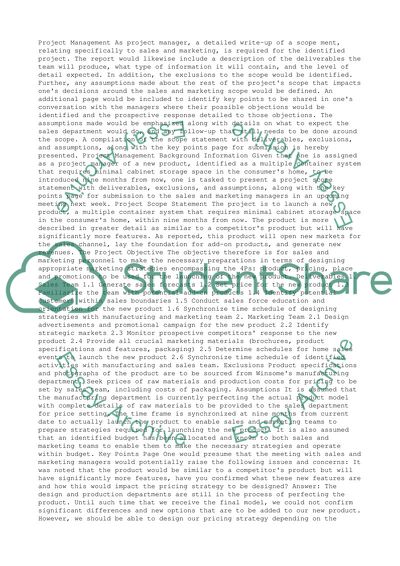 Project Management Assumptions