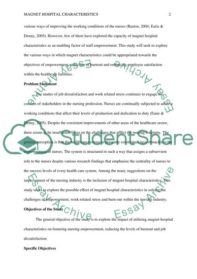 Magnet Hospital Characteristics