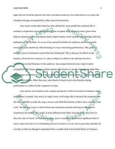 The Phenomenon of Jazz Music