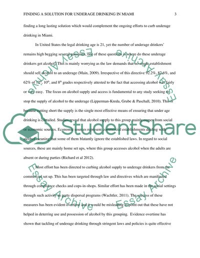 Finding a Solution for Underage Drinking in Miami