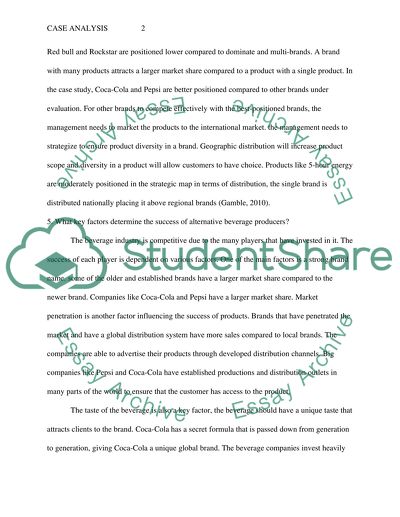 A strategic map of different drinks