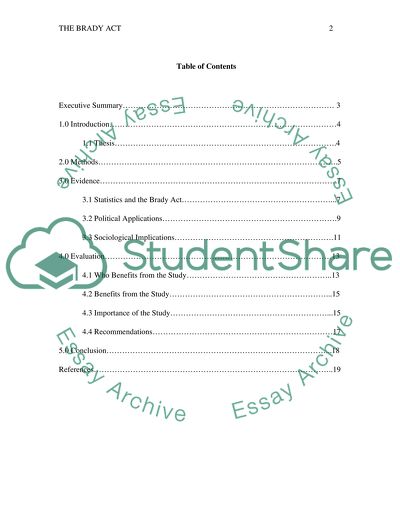 The Brady Act; A policy review