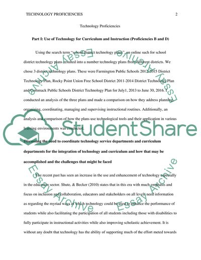 Technology Proficiencies