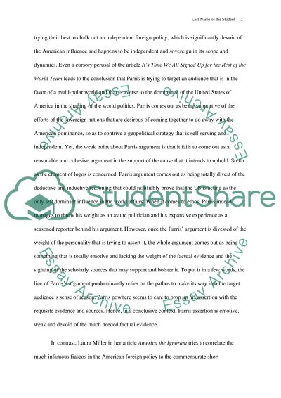 The Two Predominant Power Poles: the USSR and the USA