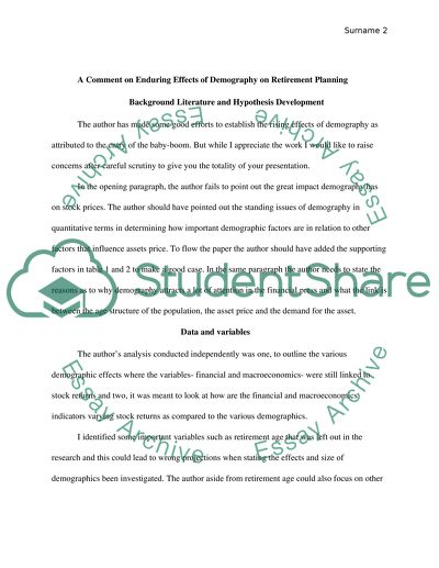 Referee Report for investment class