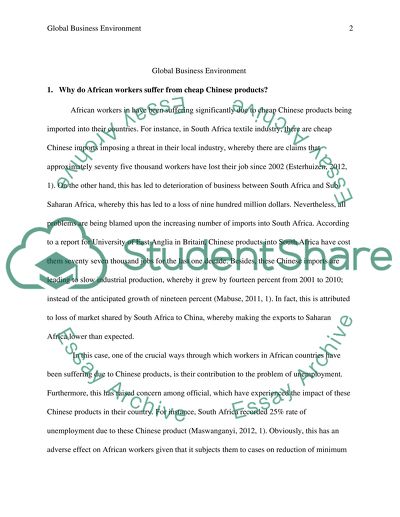 Global Business Environment