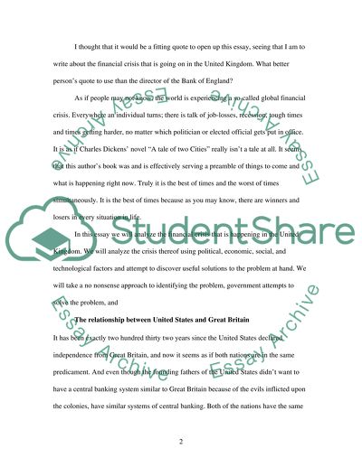 The Financial Crisis