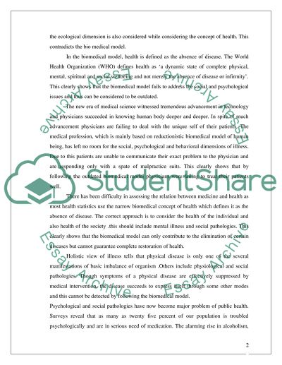 Is Biomedical Model out of Date