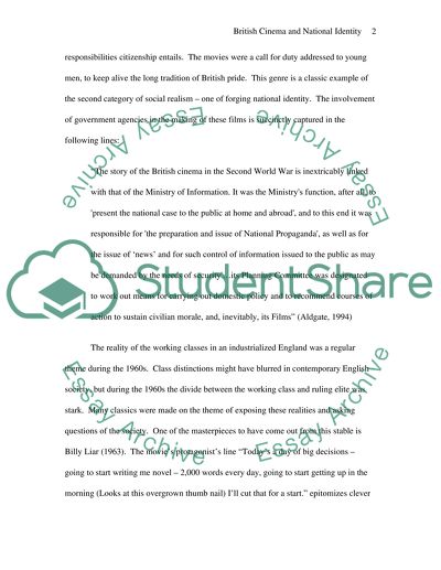 How does film relate to the concept of national identity Discuss in relation to British Realism