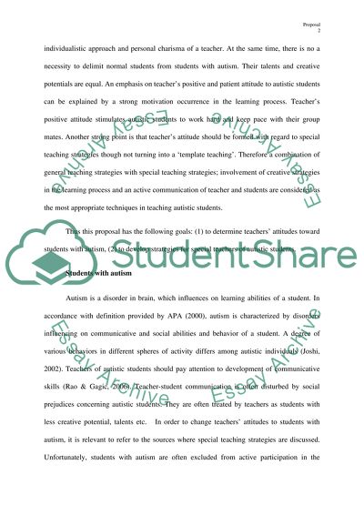 Challenges of Learning Process for Students with Autism