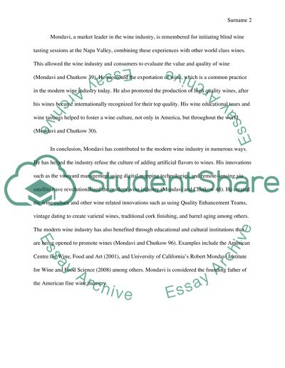 Californian Napa Valley Wines Success