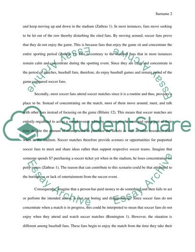 The Work and Role of a Sports Fan