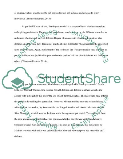 First Degree Murder Defenses