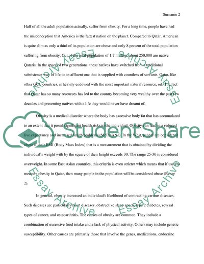 Obesity Problems in Qatar