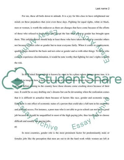 Economics of Race and Gender