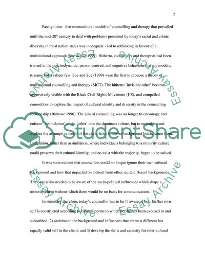 Racism in the Counselling Relationship