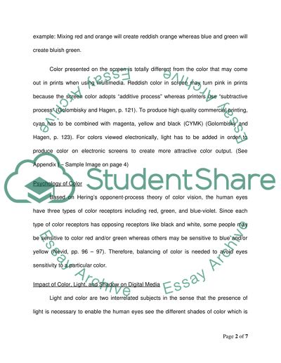 History, development, and use of color in digital media