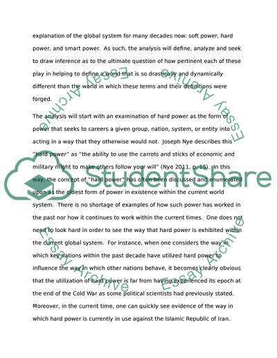 The Importance of Hard, Soft, and Smart Power in a Dynamically Changing Global System