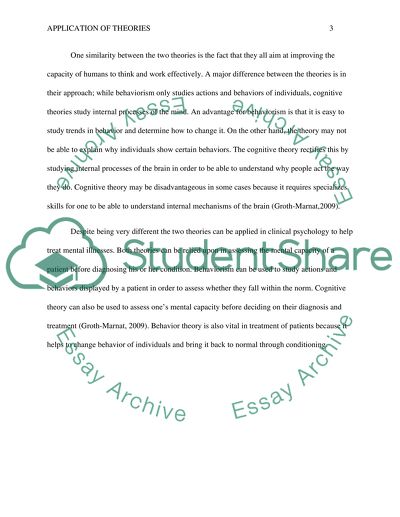 Application: Topic: Applying Theory to Specific Settings and Populations