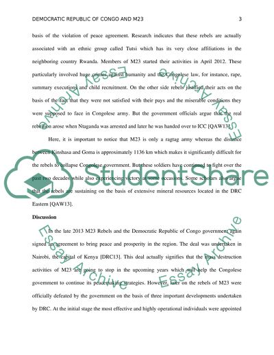 Democratic Republic of Congo and M23