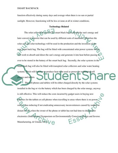Characteristics of a Smart Backpack