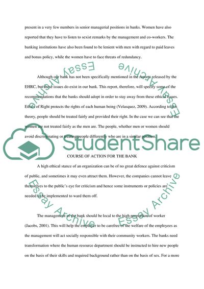 Discrimination Against Women in Banking Sector