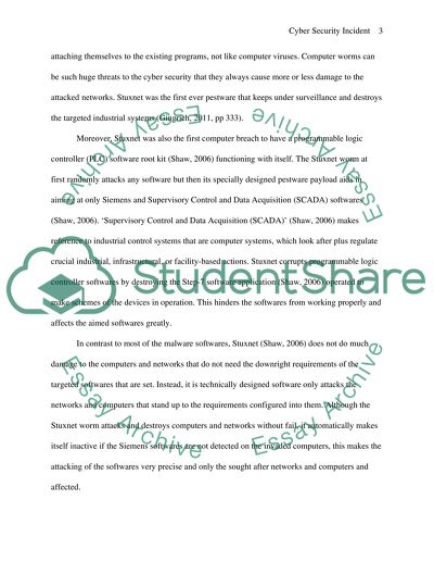 The Increasing Accounts of the Cases of Attacks on the Cyber Security