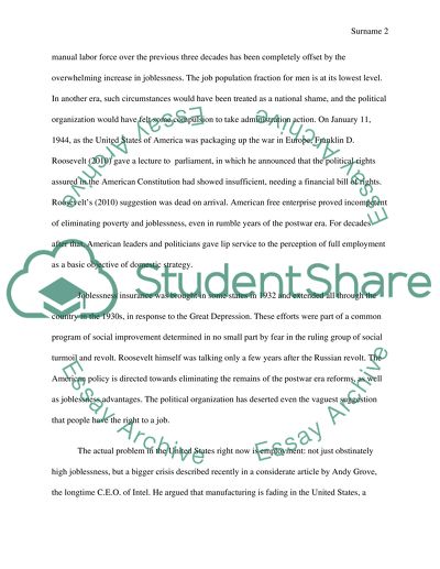 Current Job Problem in US