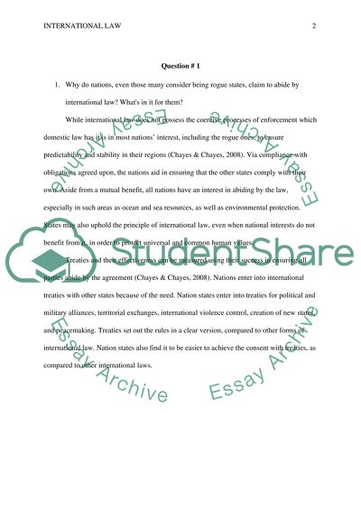 International Law Assignment