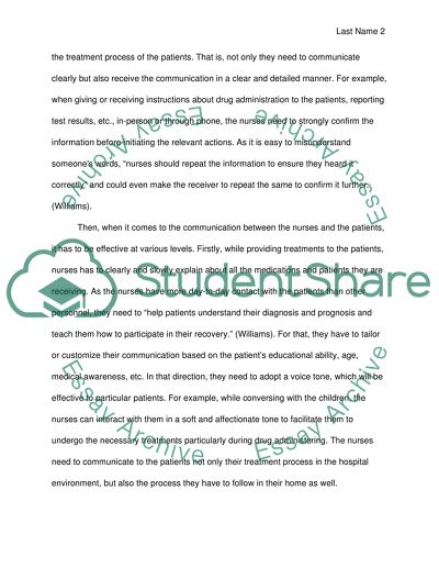 How good, effective communication skills is well needed in a job of being a nurse