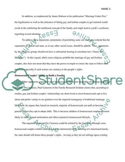 Should Gay and Lesbian Couples be Allowed to Get Married