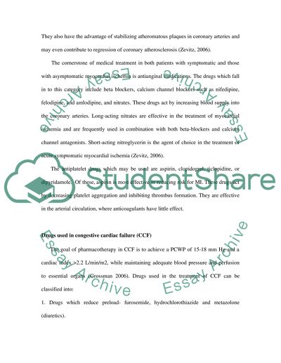 Drugs used in ischemic heart disease and congestive heart failure