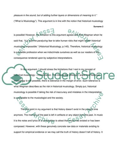 Historical Musicology: Is it Still Possible