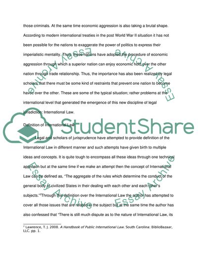 History and development of international law