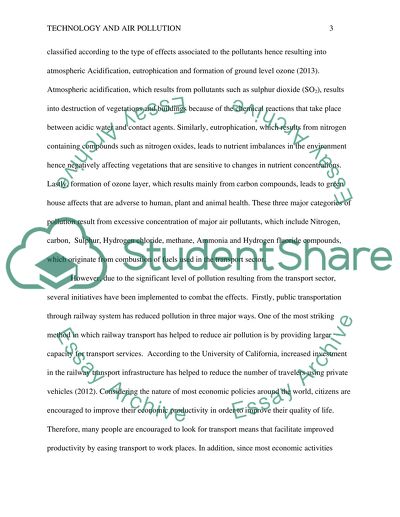 How has technology helped with air pollution problem