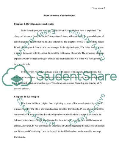 Analysis of The Life of Pi Book by Yann Martel