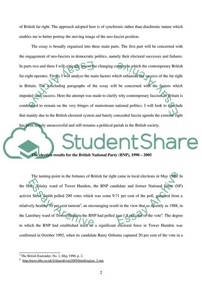 British Neo-Fascism Between 1990 and 2005