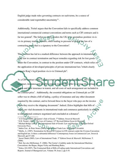 Kargs Legal Position with Regard to the Damaged Cargo