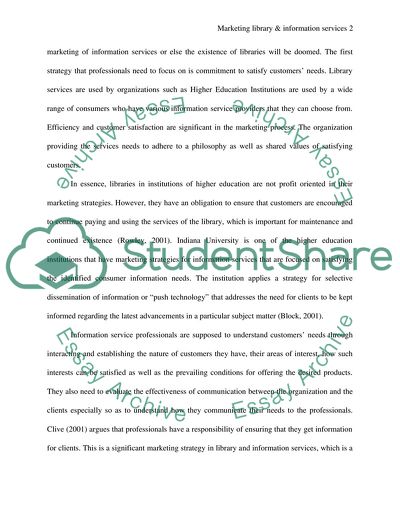 Marketing Library & Information Services